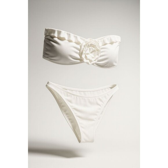 Andie Swim The Camilo Top & The Tropez Bottom White Bikini Set Size XL Beachwear - Picture 16 of 16